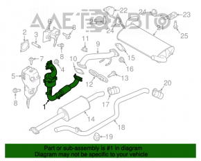 Приемная труба с катализатором Ford Focus mk3 15-18 рест 1.0T