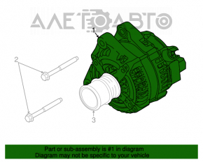 Generatorul Ford Focus mk3 15-18 restilizat 1.0T