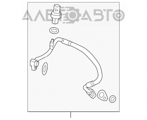 Трубка кондиционера компрессор-печка Ford Focus mk3 15-18 1.0T рест