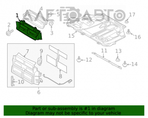 Воздуховод радиатора нижний Ford Focus mk3 15-18 1.0T рест