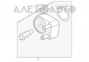 Radiatorul de ulei al motorului Ford Focus mk3 15-18 1.0T reconditionat