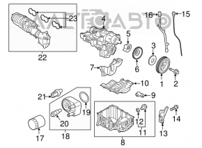 Radiatorul de ulei al motorului Ford Focus mk3 15-18 1.0T reconditionat