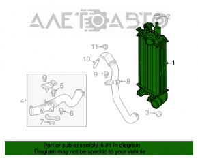 Интеркулер Ford Focus mk3 15-18 1.0T рест