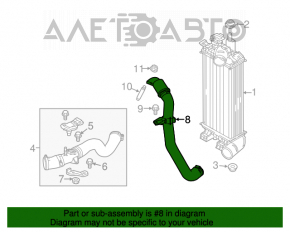 Furtunul de intercooler de jos pentru Ford Focus mk3 15-18 1.0T restul