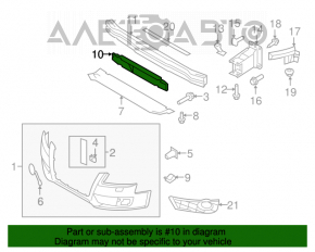 Absorbantul de bara fata pentru Audi A4 B8 08-12 pre-restilizare.