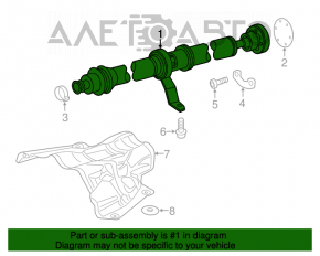 Arborele cardanic al mașinii Audi A4 B8 08-16 2.0T este crăpat la suspensie.