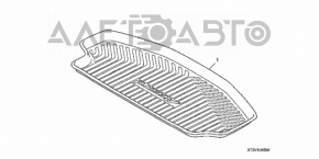 Коврик багажника Honda Accord 16-17 резиновый hybrid