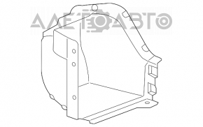 Capacul arcului drept Honda Accord 16-17 hibrid, gri.