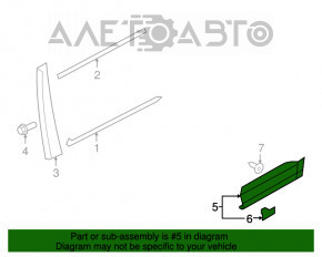 Capac usa spate dreapta inferioara VW Tiguan 09-17 crom, zgarieturi