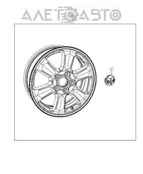 Центральный колпачок на диск Dodge Journey 11-