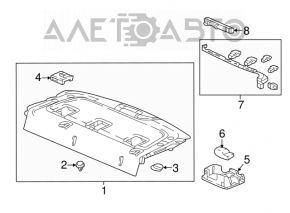 Полка задняя Honda Accord 18-22 черная