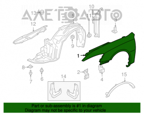 Aripa dreapta fata pentru Honda Accord 06-12 noua Europa.