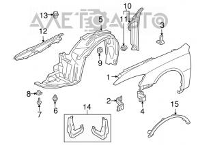 Aripa dreapta fata pentru Honda Accord 06-12 noua Europa.