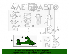 Maneta inferioară față stânga Honda Civic 4d 06-09