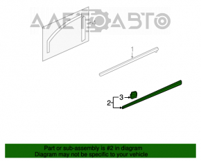 Молдинг двери передней правой нижний Honda Civic 4d 06-09