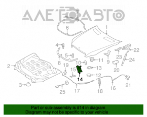 Clema de siguranță a capotei pentru Mercedes W221