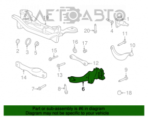 Capac spate dreapta Ford Focus usa 08-11 cu brat de control.