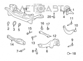 Capac spate dreapta Ford Focus usa 08-11 cu brat de control.