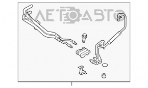 Tuburile de răcire a uleiului complete cu supapă pentru Ford Escape MK3 13-19 2.5