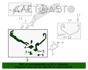 Tuburile de răcire a uleiului complete cu supapă pentru Ford Escape MK3 13-19 2.5