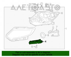 Suportul de prindere a bara de protectie fata sub farul drept Nissan Rogue 17-