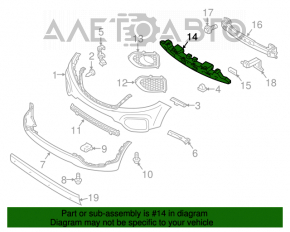 Absorbantul de bara fata Kia Sorento 11-13 pre-restilizare