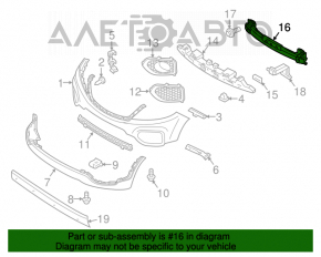 Amplificatorul de bara fata Kia Sorento 11-13, versiunea facelift, SUA.