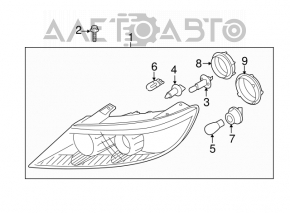 Far dreapta fata goala Kia Sorento 10-13 pre-restilizare