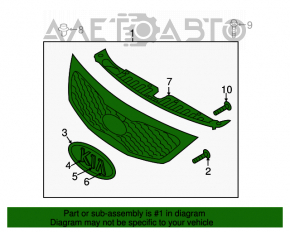 Grila radiatorului Kia Sorento 11-13 pre-restilizare