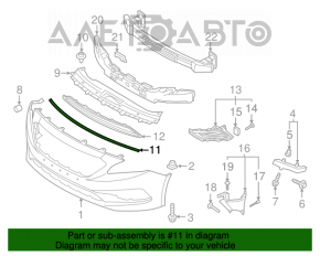 Garnitura de etanșare a bara de protecție a capotei-barei Hyundai Sonata 15-17 nouă originală