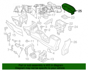 Brațul central al consolei Jeep Renegade 15-