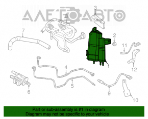 Canistra cu absorbant de cărbune Jeep Compass 17- 2.4 asamblată