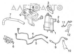 Canistra cu absorbant de cărbune Jeep Compass 17- 2.4 asamblată