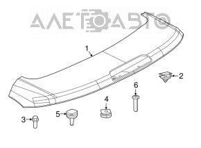 Spoilerul portbagajului Jeep Compass 17-