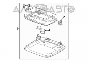 Plafonul de iluminare frontal pentru Chevrolet Volt 16- negru