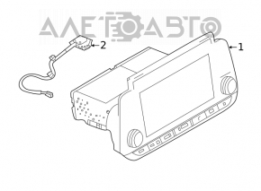 Monitor, display, navigație Nissan Altima 19-
