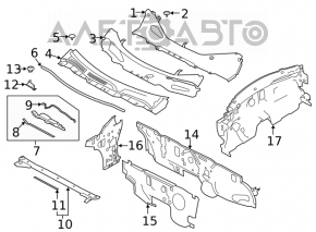 Suportul pentru farurile din față Nissan Altima 19-