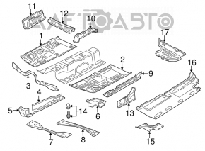 Защита днища левая VW CC 13-17 рест OEM