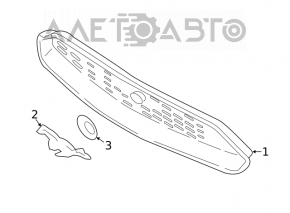 Grila radiatorului Ford Mustang mk6 18- restilizat Fără emblemă nouă neoriginală