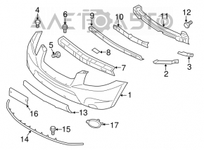 Крепление переднего бампера левое Hyundai Santa Fe 05-12 OEM