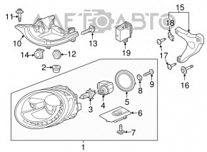 Far dreapta față asamblată VW Beetle 12-13 xenon