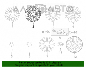 Roată de 18 inch pentru Subaru Legacy 15-19, cu jantă.