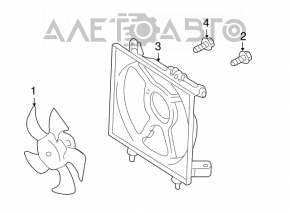 Paletele ventilatorului de răcire drept al Subaru Outback 10-14 2.5