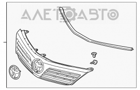 Grila radiatorului cu emblema Toyota Camry v50 12-14 usa L