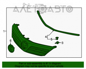 Grila radiatorului cu emblema Toyota Camry v50 12-14 usa L