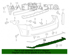 Buza bara din spate a Toyota Prius V 15-17 reconditionată.