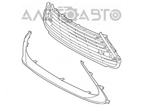 Нижняя решетка переднего бампера Lexus ES300h ES350 16-18 рест