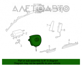 Airbagul de siguranță din volan pentru șoferul Lexus ES300h ES350 16-18 restul