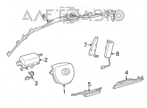 Airbagul de siguranță din volan pentru șoferul Lexus ES300h ES350 16-18 restul