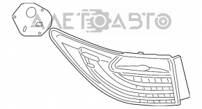 Lanterna exterioară aripă dreapta Lexus ES300h ES350 16-18 restilizată